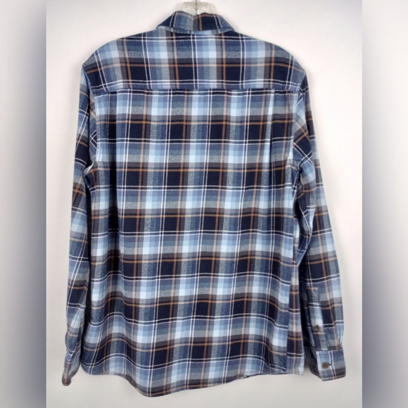 Weatherproof Original Vintage Blue Plaid Flannel Shirt Medium - Picture 2 of 7